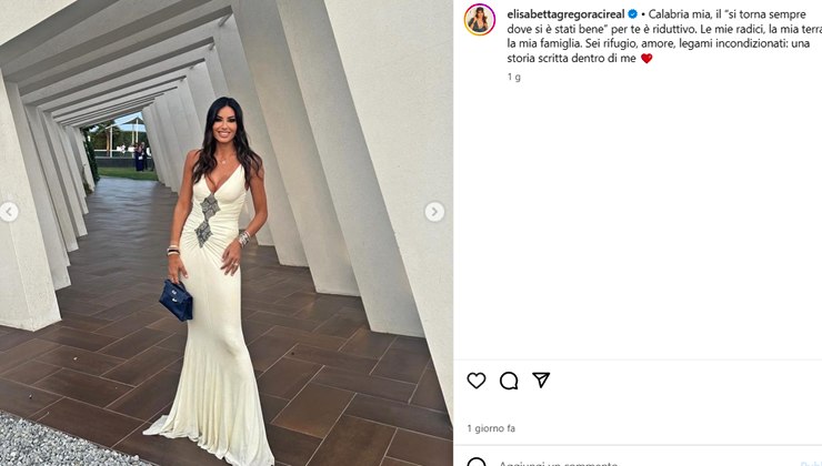 Elisabetta Gregoraci in total white