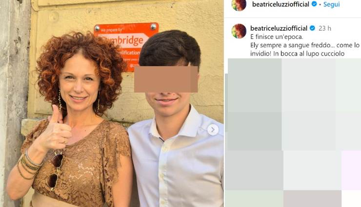 Beatrice Luzzi e il post Instagram nostalgico